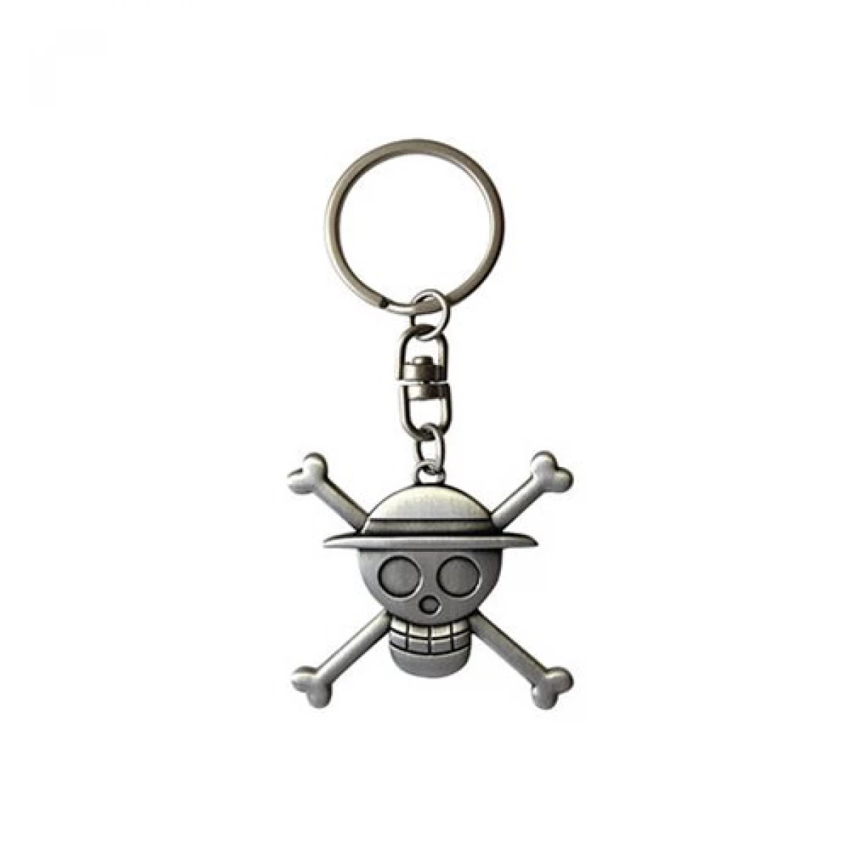 One Piece Luffy Pirate Skull 3D Logo Keychain