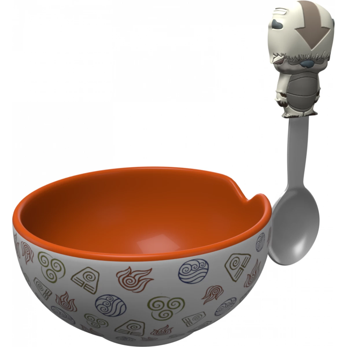 Avatar: The Last Airbender Symbols Bowl With Spoon