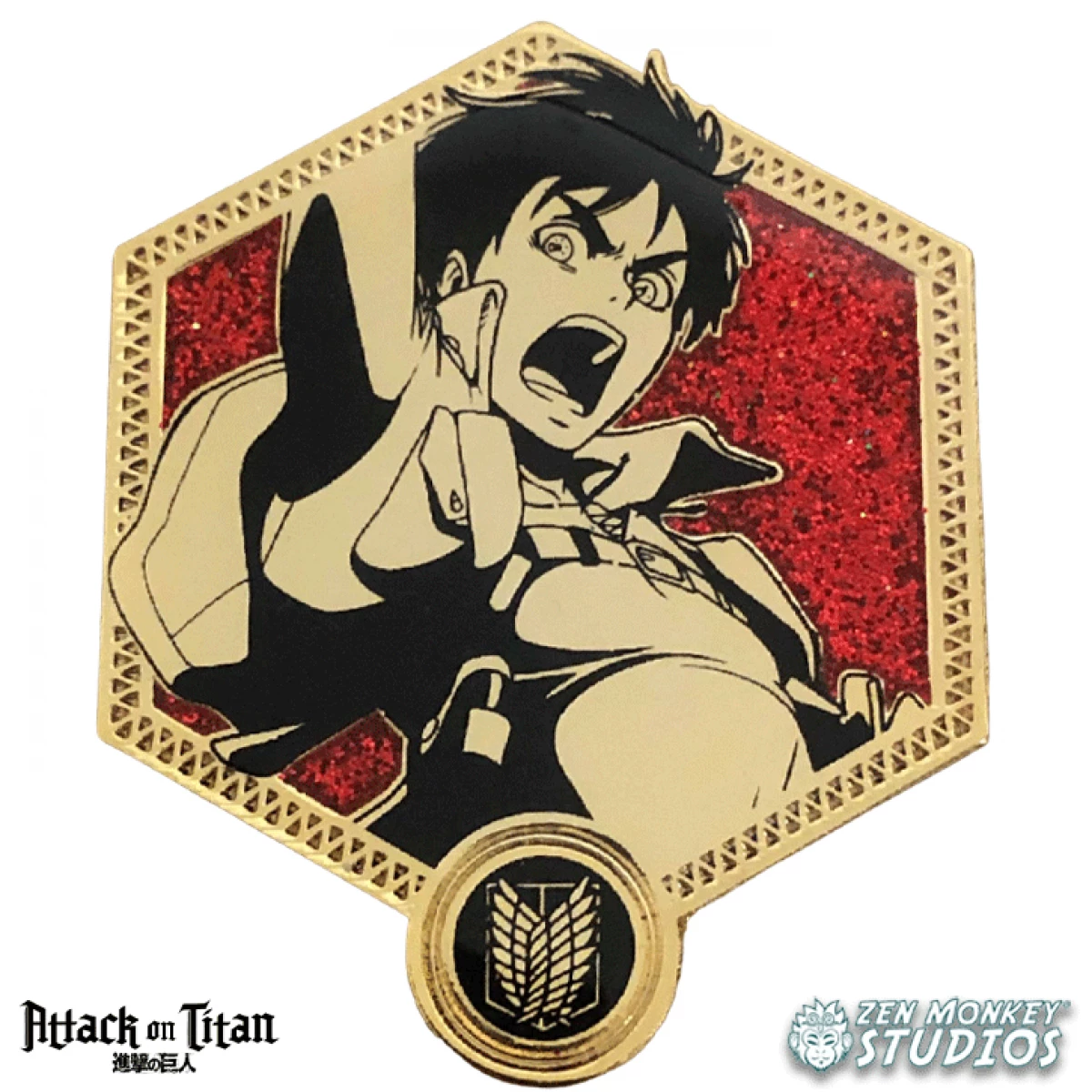 Attack on Titan Golden Eren Yeager Enamel Pin