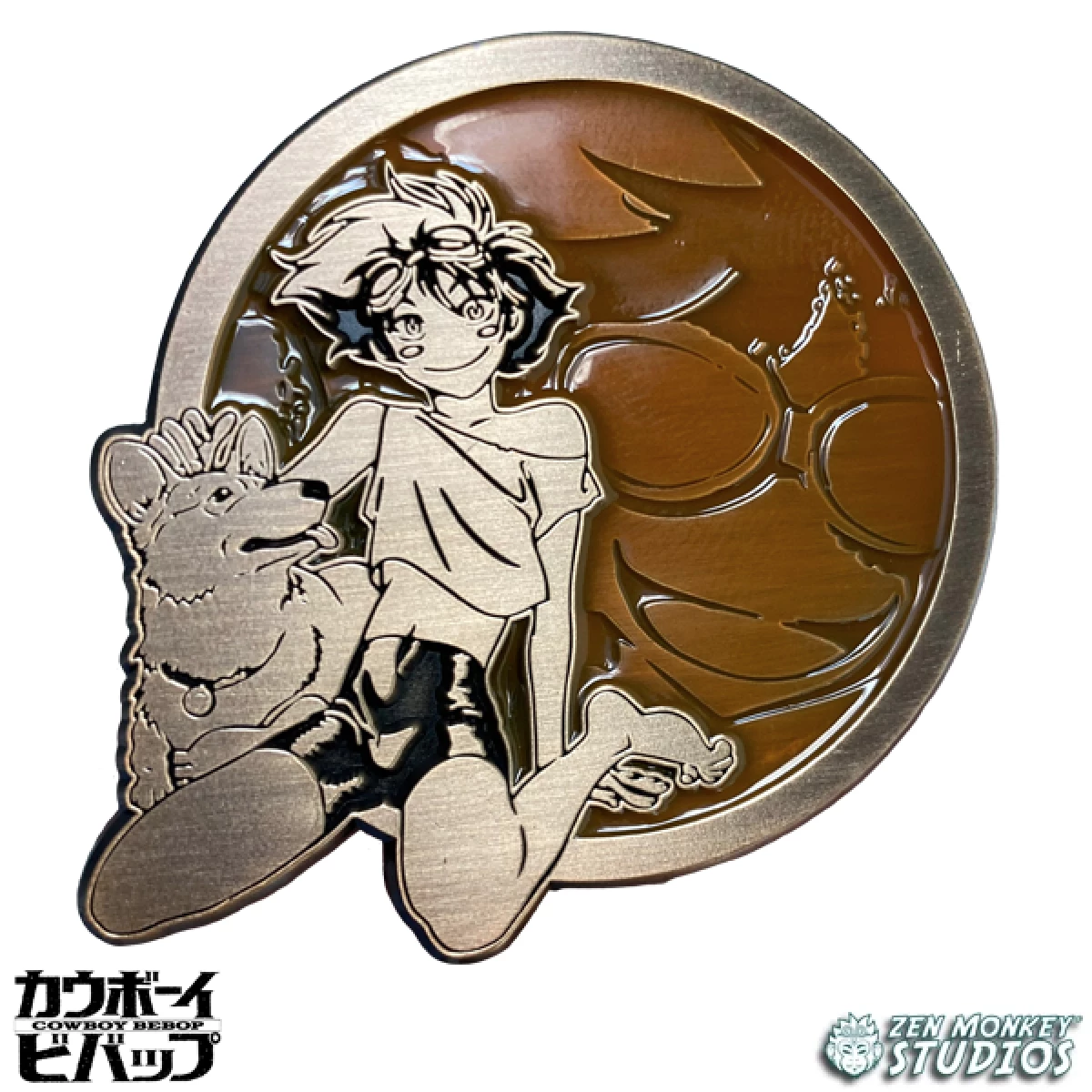 Cowboy Bebop Portrait Edward & Ein Enamel Pin